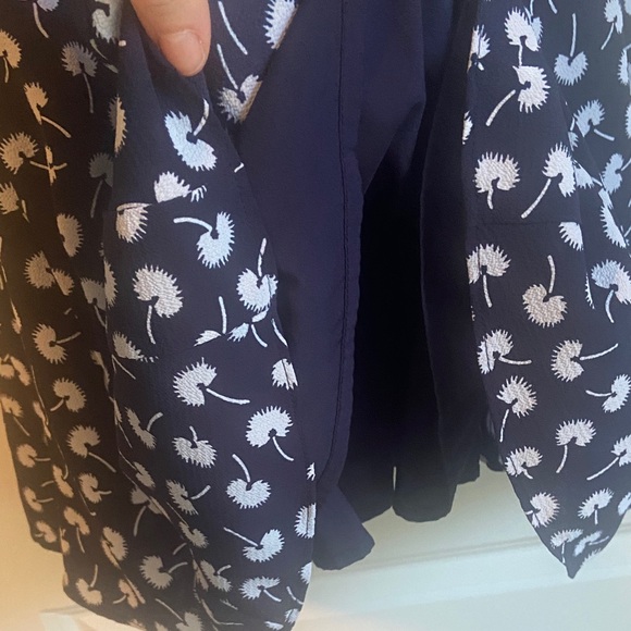 Talbots Sleeveless Navy and White Midi Dandelion Dress 8P - Picture 5 of 7